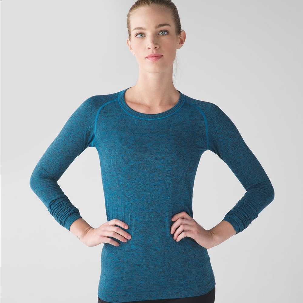 Swiftly Tech Long Sleeve in Kayak Blue